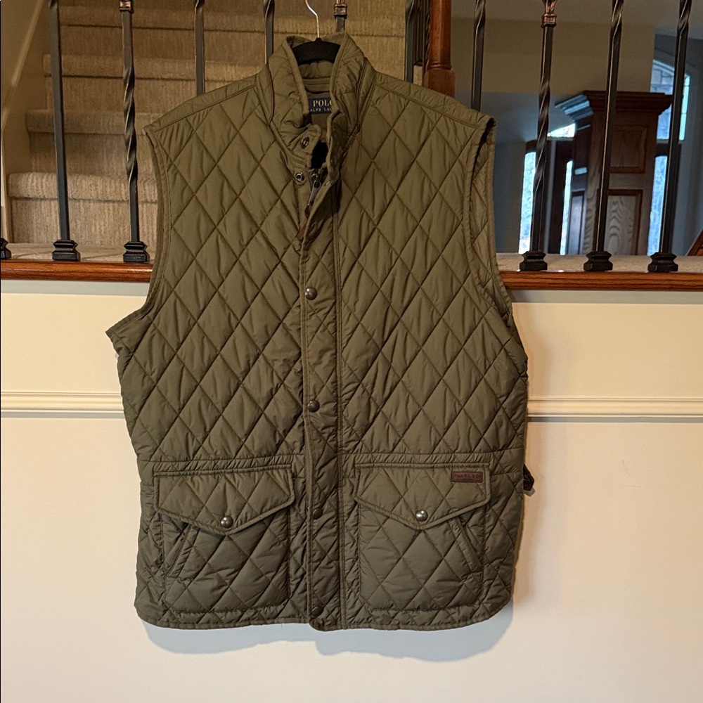 Polo by Ralph Lauren Men's Green Quilted Vest
